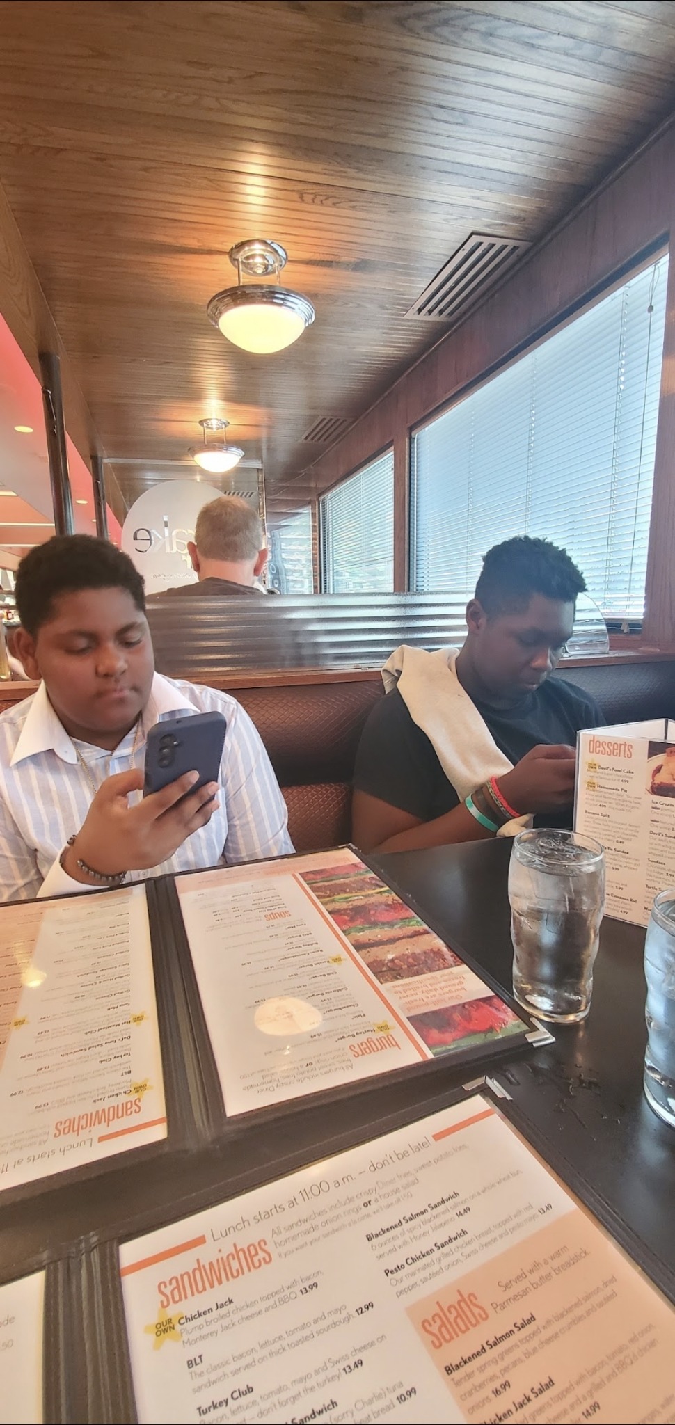 A relaxed restaurant moment between the day’s activities, included among Erica’s Art Week memories.